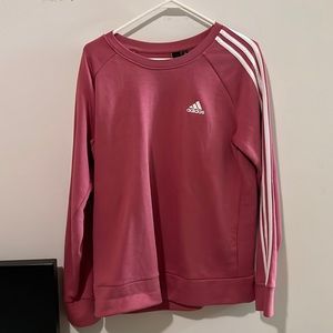 Adidas crewneck sweatshirt pink white